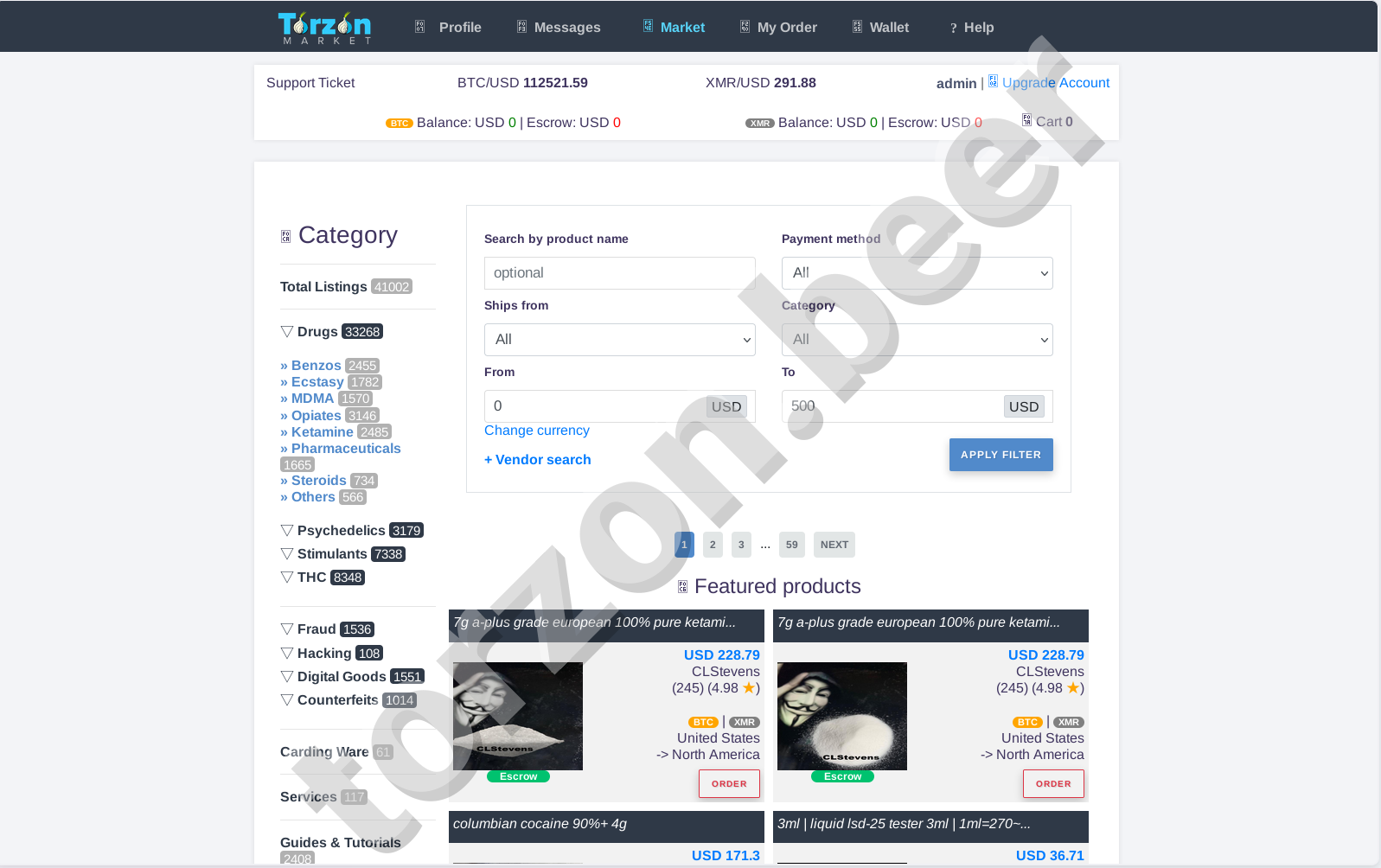 Torzon Market Product Listings